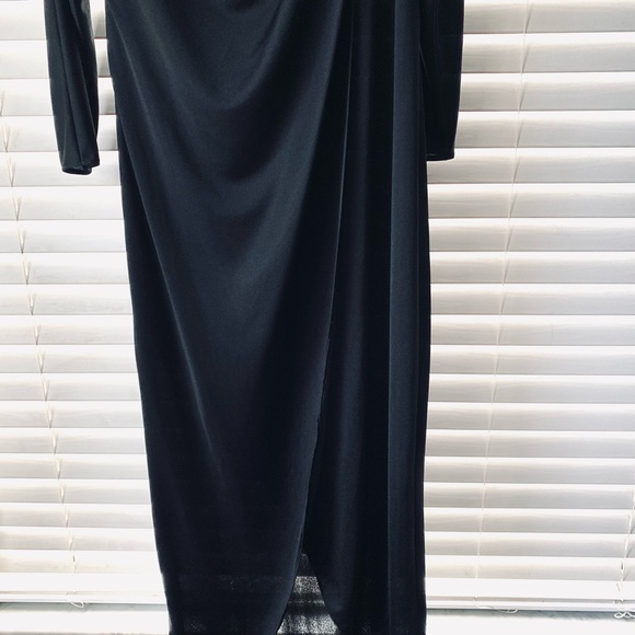 Michael Maiello Pat Richards Black High Neck Formal Beaded Dress Size 10 - Picture 5 of 7